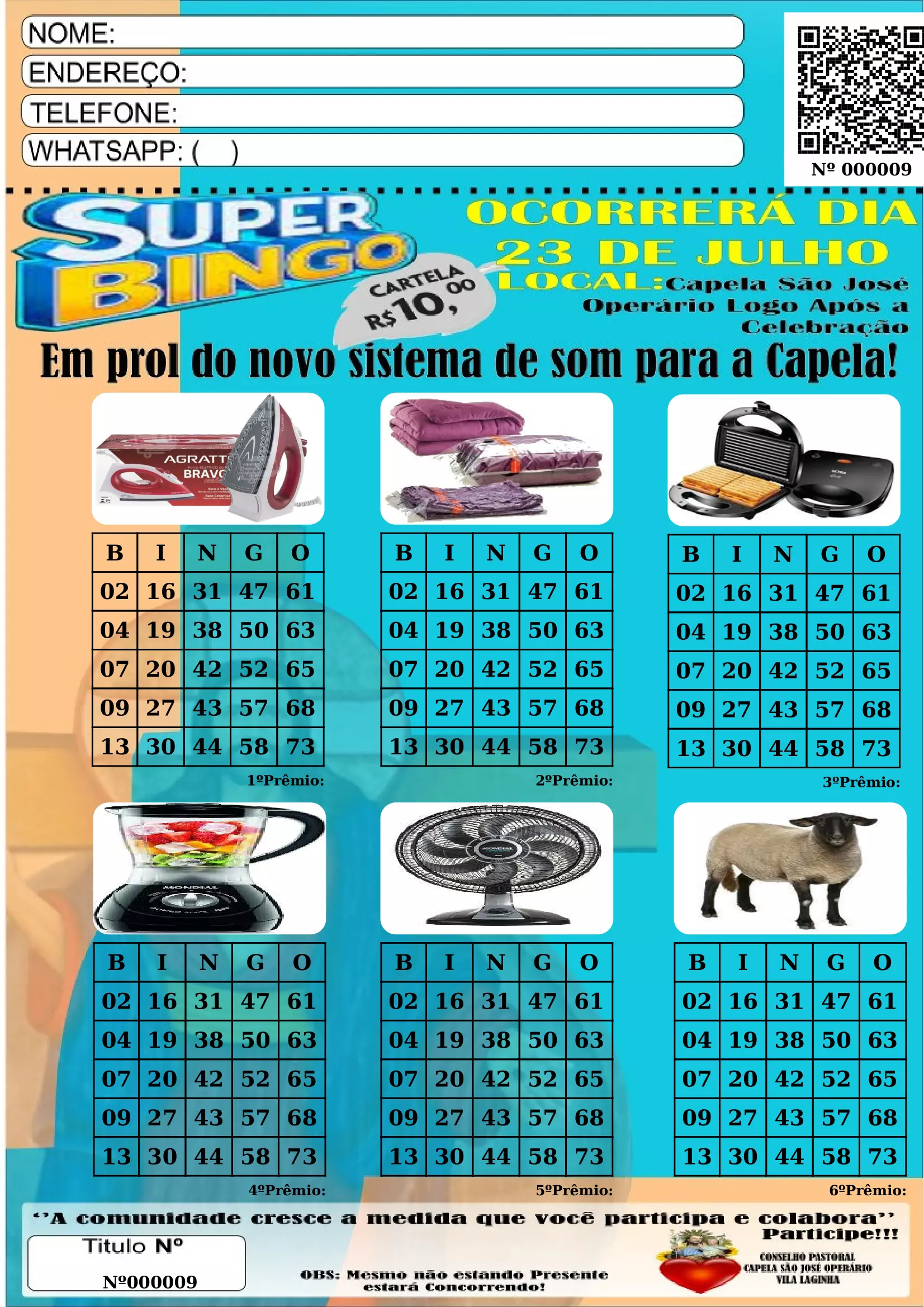 exemplo de bingo